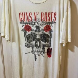 GUNS N ROSES White Red Officially Licensed  T-Shirt XL